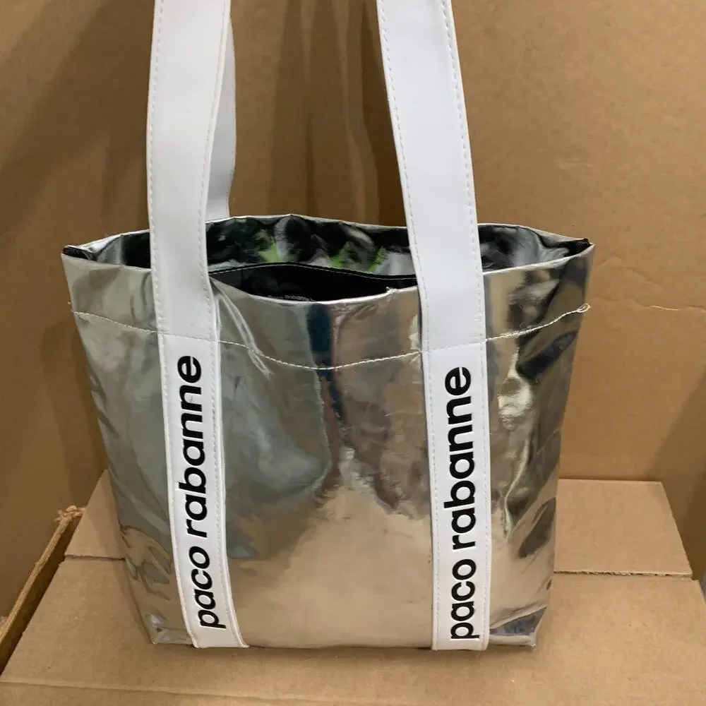 PACO RABANNE X SeaTrees Colab Vintage Carbon Neutral Metallic Silver Vinyl Tote